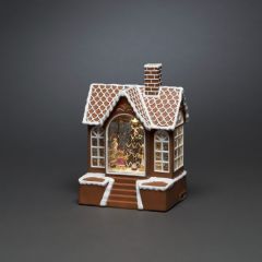 WATER LANTERN GINGERBREAD HOUSE W TIMER