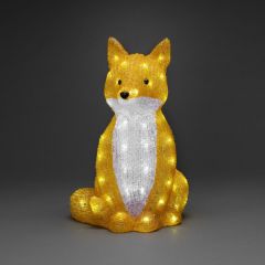 Konstmide Acrylic Sitting Fox W 64 White LED 40cm (IP20)