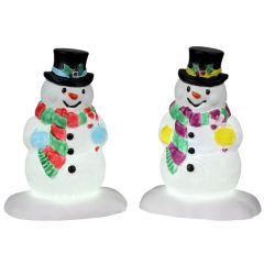 Lemax Holly Hat Snowman, Set Of 2, B/O (4.5V)