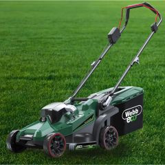 Webb 20V 33Cm (14") Cordless Rotary Lawnmower (4Ah Battery & Charger) New
