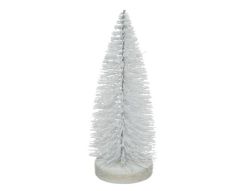 Kaemingk Brush Mini Tree Glitter White 20cm