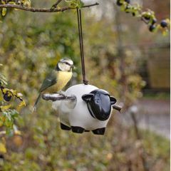 Wildlife World 'Woolie' Hanging Ceramic Sheep With Nesting Wool