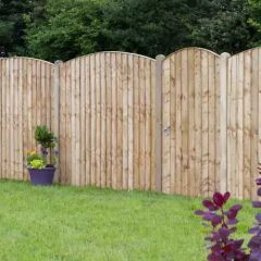 Zest Bow Top Vertical Board Fence Panel 1.83m x 0.615m