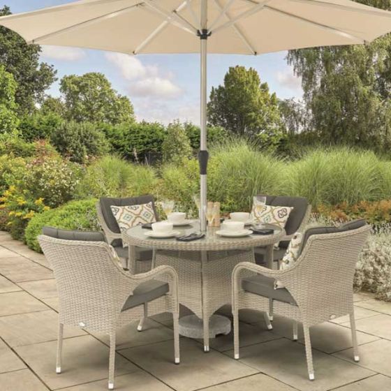 Bramblecrest Cherington Seat Dining Set W 120cm Round Table