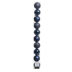 Shatterproof Box of 10 (6cm) Night Blue - Kaemingk