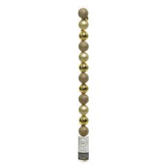 Shatterproof Tube of 14 (3cm) Light Gold - Kaemingk
