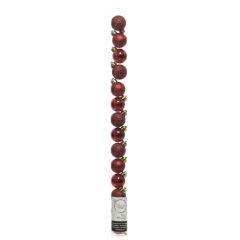 Shatterproof Tube of 14 (3cm) Christmas Red - Kaemingk