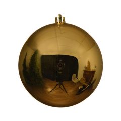 Shatterproof Bauble 14cm Light Gold - Kaemingk