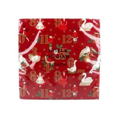 Gisela Graham Pack/20 Paper Napkins 16cm - 12 Days of Christmas