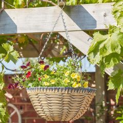 Smart Garden 14in Savanna Faux Rattan Hanging Basket