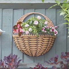 Smart Garden 16in Savanna Faux Rattan Wall Basket