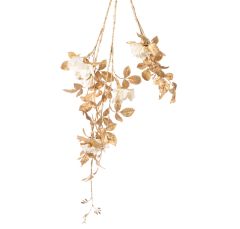Kaemingk Polyester Rose Floristry White/Gold 55x22x150cm