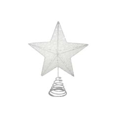 Gisela Graham Tree Topper Glitter Mesh 5 Point Star Iridiescent 