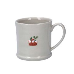 Gisela Graham Ceramic Mini Mug Plum Pudding 