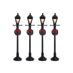 Lemax Gas Lantern Street Lamp 4pk