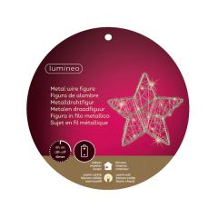 Wire Star 15 Micro LED Warm White 4x20x19cm - Kaemingk