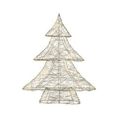 Kaemingk Wire Tree With 30 Warm White Micro LED -  8cm x 33cm x 40cm