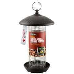 Large Black Steel Peanut Feeder - Gardman
