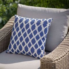 Bramblecrest Scatter Cushion Square Blue Trellis