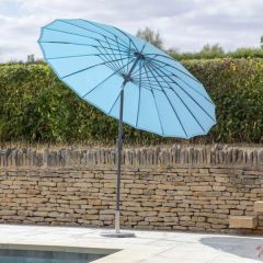 Bramblecrest Shanghai Sky Blue 2.7m Aluminium Tilt Parasol