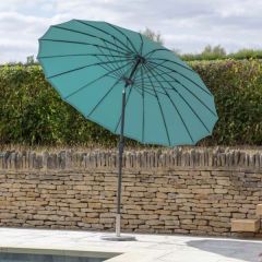 Bramblecrest Shanghai Teal 2.7m Aluminium Tilt Parasol