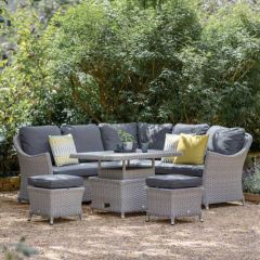 Bramblecrest Wentworth Mini Modular Sofa Set W Adj Table & 2 Stools