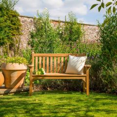 Bramblecrest Curved Back Flat Arm 2 Seat Bench