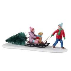 Lemax Bringing Home our Tree 