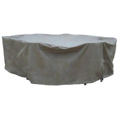 Bramblecrest 220 x 145cm Elliptical Table Set Cover Khaki