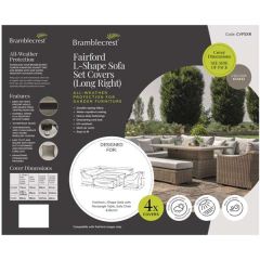 Bramblecrest Cover Fairford L Shape Sofa Set including Sofa Chair - Long Right - Khaki