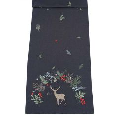 Peggy Wilkins Fern Arch Pewter Table Runner 14x75" 