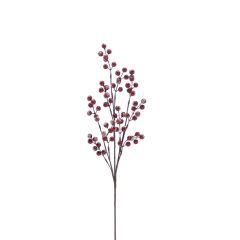 Festive Berry Spray 56cm Frosted Red