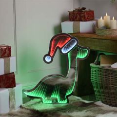 Festive Infinity Light 40cm Cute Dinosaur