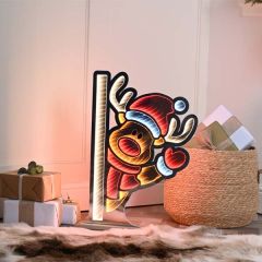 Festive Infinity Light 60cm Waving Reindeer