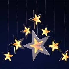 Festive Infinity Light Curtain Light Stars