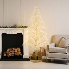 Festive Micro Dot Confetti Tree 180cm 2100 Warm White LED