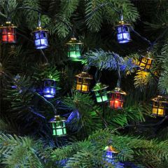 Festive Retro Lantern String Lights 50 LED Multi