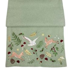 Peggy Wilkins Frosted Glade Table Runner  Sage Green (14'x75')