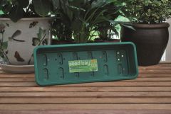 Worth Gardening Narrow Seed Tray Green With Holes