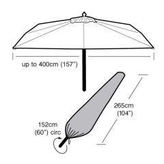 Garland Giant Parasol Cover Black