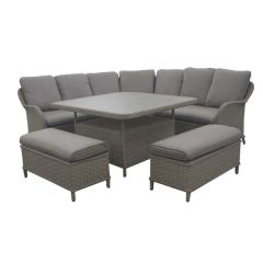 Supremo Granta Curved Modular Corner Set W 120cm Lounge Dining Table