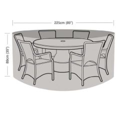 6 Seater Round Furniture Set Cover Green - Worth Gardening