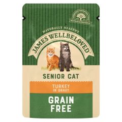 James Wellbeloved Turkey In Gravy Wet Food Pouch for Senior Cats 85G