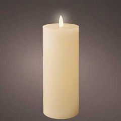 Kaemingk LED Flat Top Candle 7x19cm Cream