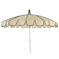 Kaemingk Scalloped Parasol 1.95m White/Blue