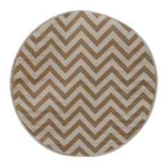 Alfresco Round Mat Zigzag 180cm - Mocha