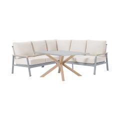 Supremo Novara Mini Modular Sofa Set with 90cm Dining Table & 1 Stool & 1 Armchair