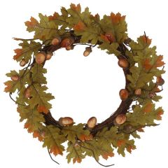 Gisela Graham Wreath 50cm - Acorn & Oak Leaf