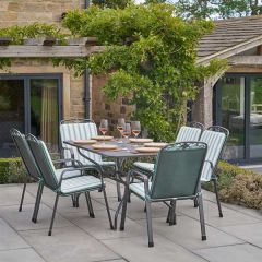 Pacific Lifestyle Savoy 6 Seat Rectangle Dining Set with Cushions