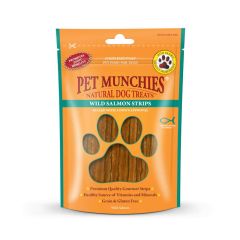 Pet Munchies Wild Salmon Strips Dog Treats 80g